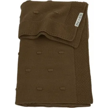 Kočárek Meyco deka do kočárku/kolébky Knots 75x100 cm chocolate