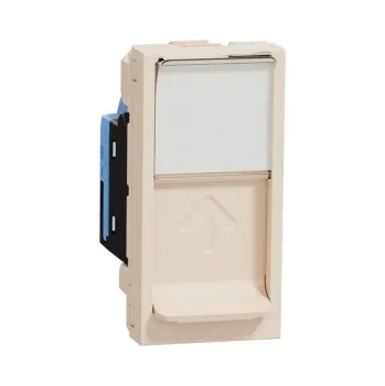 vypínač Schneider Electric Nová Unica datová zásuvka RJ45 kat.5e UTP béžová NU341044 1modul