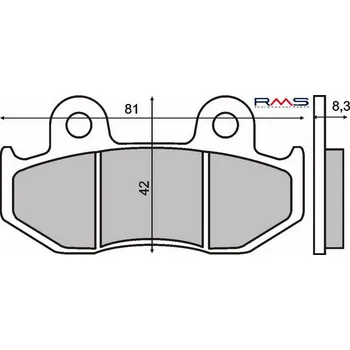 Brzdová destička Brzdové destičky RMS 225102650 organické 225102650