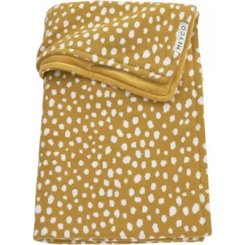 Kočárek Meyco deka do kočárku/kolébky samet Cheetah honey gold
