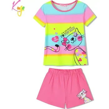 Dívčí pyžamo Dívčí letní pyžamo Kugo SH3515, tmavě růžové