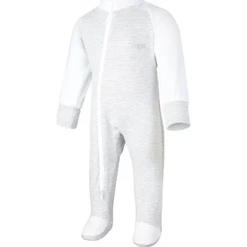 Oblečení a móda Little Angel Overal tenký DR Outlast® 62, pruh bílošedý melír/bílá