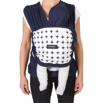 Šátek Simply Good Šátek na nošení miminka GEO LOVE - světle modrá