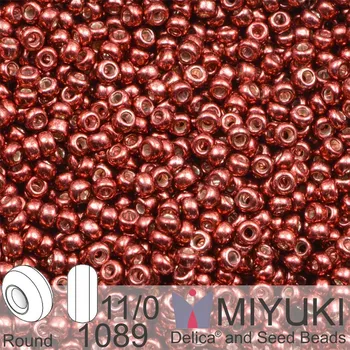 Korálek Korálky Miyuki Round 11/0. Barva 1089 Galvanized Wine. Balení 5g.