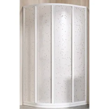 Ravak SUPERNOVA SKCP4 90 sprchový kout 90x90 cm, R490, posuvné dveře, bílá/plast pearl