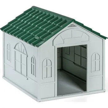Bouda pro psa Plastová bouda pro psa Domeček se zelenou střechou