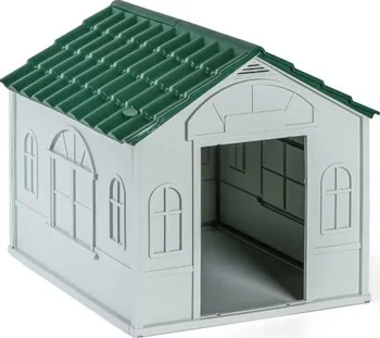 Bouda pro psa Plastová bouda pro psa Domeček se zelenou střechou