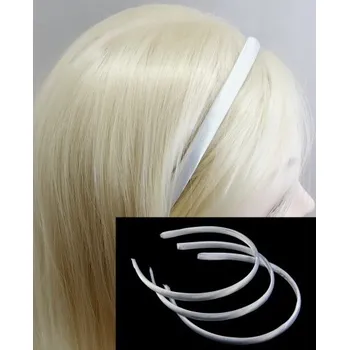 Čelenka Čelenka do vlasů dětská Lili saténová bílá C008b