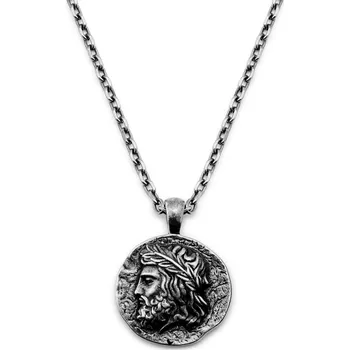 Náhrdelník Obelius | Vintage náhrdelník Emperor stříbrné barvy - Lucleon