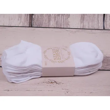 Dámské ponožky CNB BERLIN SADA 5 PÁRŮ Ponožky DE 36801 nízké kotníkové žebrované BÍLÉ 5 párů velikosti ponožek: 23-25 (EUR vel. 35-38)