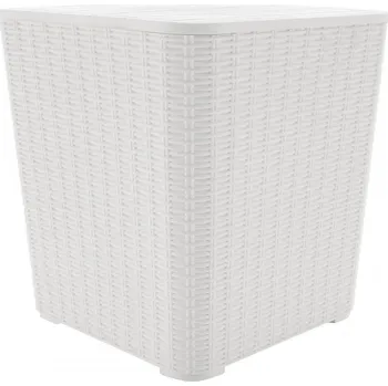 Úložný box Zahradní úložný box / příruční stolek, bílá, Ugur