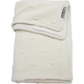 Kočárek Meyco deka do kočárku/kolébky samet knots offwhite