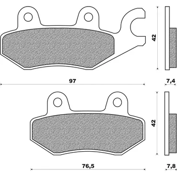 Brzdová destička brzdové destičky, NEWFREN (směs OFF ROAD ATV ORGANIC) 2 ks v balení FD0163BV1