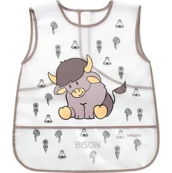 Bryndák Omyvatelný bryndák - zástěra 38x45 cm Baby Ono bizon