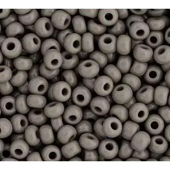 Dětské navlékací korálky Rokajl PRECIOSA - šedá > (10/0) Ø2,3mm (sáček 20g)