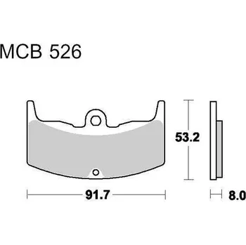 Brzdová destička Brzdové destičky LUCAS MCB 526 organické 2H1056584
