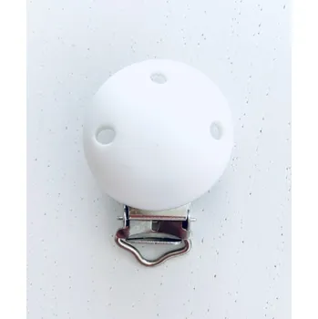 Klip na dudlík silikonový bílý