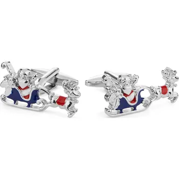 Manžetový knoflíček Vánoční manžetové knoflíčky Santovi sáně - Warren Asher