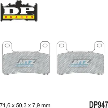 Brzdová destička Destičky brzdové DP947-RDP DP Brakes - směs RDP X-RACE Titanium DP947-RDP