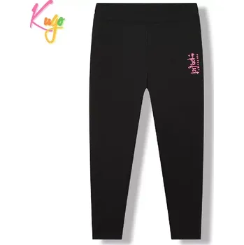 Dívčí legíny Dívčí funkční legíny Kugo GL8720, černé / tm. růžový nápis