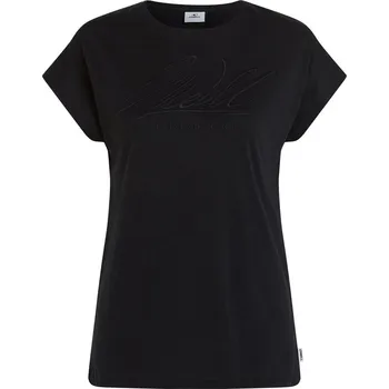 Dámské tričko Dámské Tričko s krátkým rukávem O'NEILL ESSENTIALS O'NEILL SIGNATURE T-SHIRT 1850155-19010 – Černá XL
