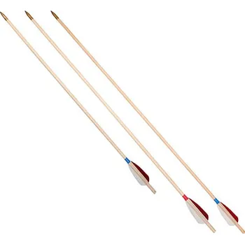 Karnevalový doplněk imago Šíp dřevěný - péřové letky, délka 60 cm