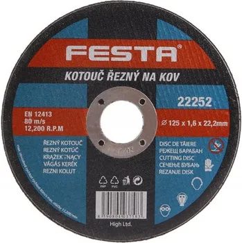 Řezný kotouč LEVIOR KOTOUČ ŘEZNÝ FESTA NA KOV 125X1. 6X22. 2MM