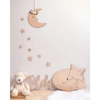 Obraz Dřevia Nástěnná dekorace do dětského pokoje - Spící liška