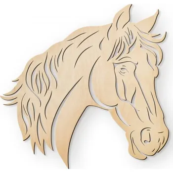 Dřevia Nástěnná dekorace - silueta koně 40x40 cm