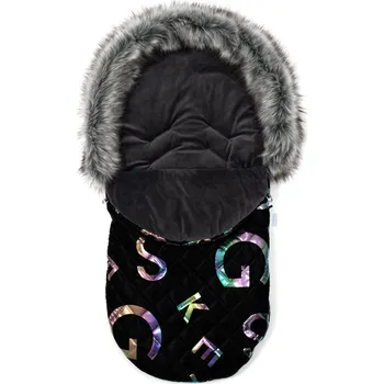 Fusak Luxusní fusak s kožíškem New Baby Climber černý