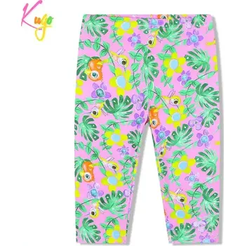 Dívčí legíny Dívčí 3/4 legíny Kugo FV1071, růžová / zelená