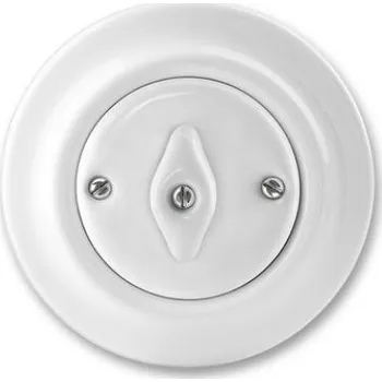 vypínač ABB Decento vypínač č.6 (č.1) otočný bílá 3560K-C06345 porcelán