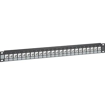 Rozvaděč LEGRAND Patch panel LINKEO 24XRJ45 1U 19" modulární 632791