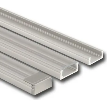 Stavební profil Přisazený hliníkový profil McLED PG 15x7mm s čirým difuzorem 2m ML-761.003.02.2