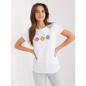 Tričko se čtyřlístky Basic Feel Good bílé EU velikost: S/M