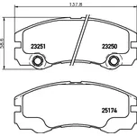 HELLA PAGID Sada brzdových destiček, kotoučová brzda 8DB355017131