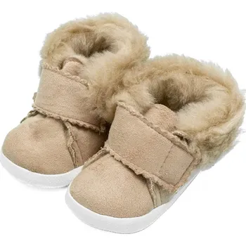 Capáčky Kojenecké zimní semiškové capáčky New Baby 12-18 m světlo hnědé 12-18 m