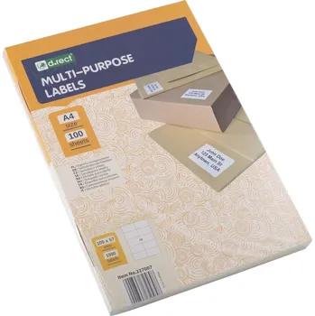 Samolepící etiketa d.rect - etikety A4, 105 x 57 mm, 100 archů