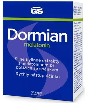 Přípravek na podporu paměti a spánku Green Swan Pharmaceuticals Dormian Melatonin 30 cps.