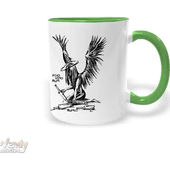 Hrnek - Anděl 330 ml zelená