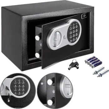 Trezor Bezpečnostní trezor s elektronickým zámkem 31 x 20 x 20 cm | černý