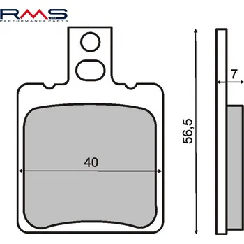 Brzdová destička Brzdové destičky RMS 225100010 organické YAMAHA TDR 125 1993-1994