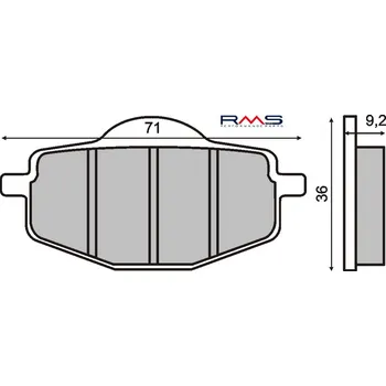 Brzdová destička Brzdové destičky RMS 225101430 přední Nehomologované organické 225101430