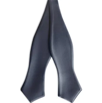 Grafitový saténový vázací motýlek s diamantovou špičkou - Trendhim