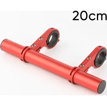 Prodlužovací držák světlometu na kolo MTB - 20 cm - červená