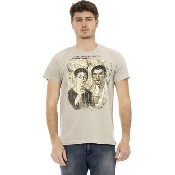 Pánské oblečení Pánské triko 2AT47 Trussardi Action Barva: Hnědá, Velikost: M