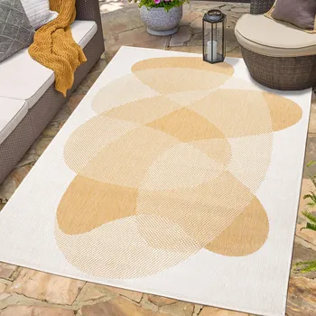 Koberec Oboustranný koberec na terasu DuoRug 5835 - žlutý Rozměr koberce: 120x170cm