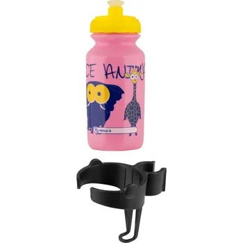 Košík na láhev Držák lahve Force Zoo s držákem 0,3l růžová