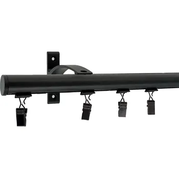 Garnýž Kovovégarnýže.cz Garnýž Deco elegance černá matná Varianta jednořadá nebo dvouřadá: Dvouřadá, Délka: 401-500cm, Uchycení látky: jezdec s háčkem