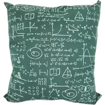 Dekorativní polštářek Dekorační polštář matematické vzorce zelené 45 x 45 cm | RTex